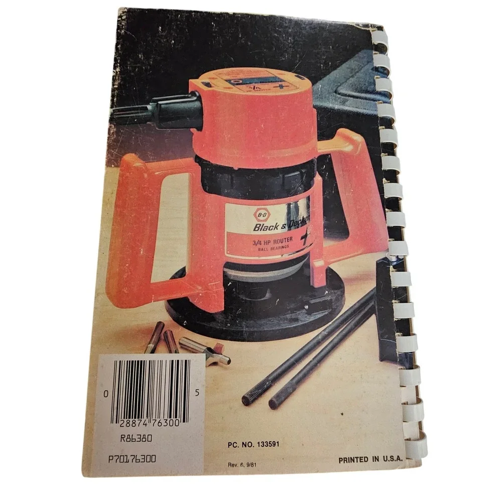 Black & Decker Router Craft George Drake Woodworking Handbook Manual 76-300 1979